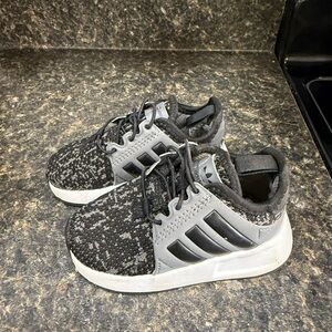 Adidas Kids Black and Gray Sneakers